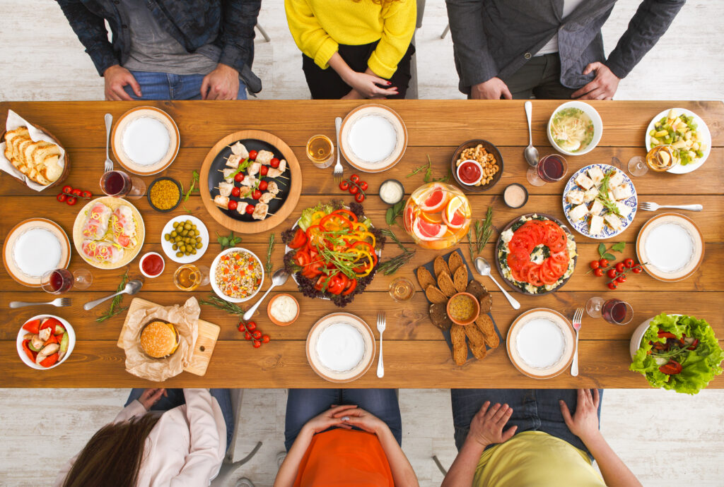 Crowded Table background image